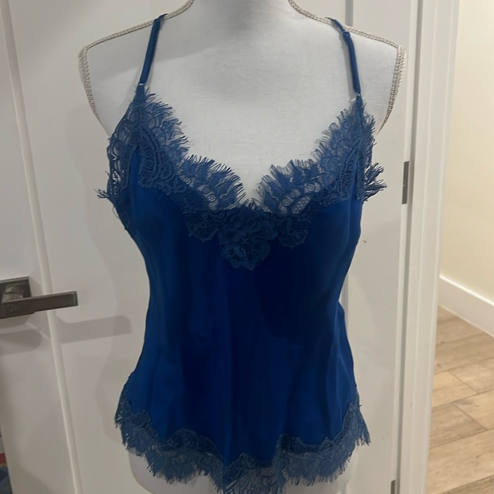 Royal blue silk camisole